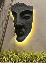 Modern LED Face Wall Sculpture – Luxury Minimalist Wall Decor Light