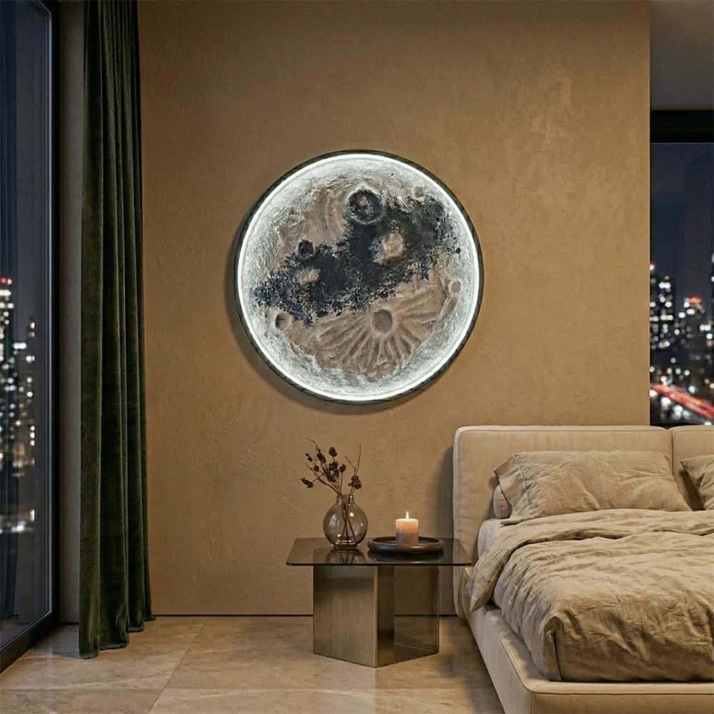 3D LED Moon Wall Light – Luxury Luminous Moon Decor (Warm Glow)