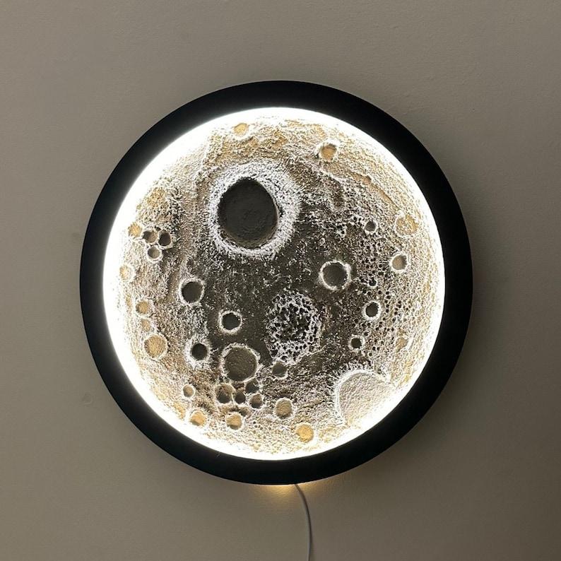 3D LED Moon Wall Light – Luxury Luminous Moon Decor (Warm Glow)